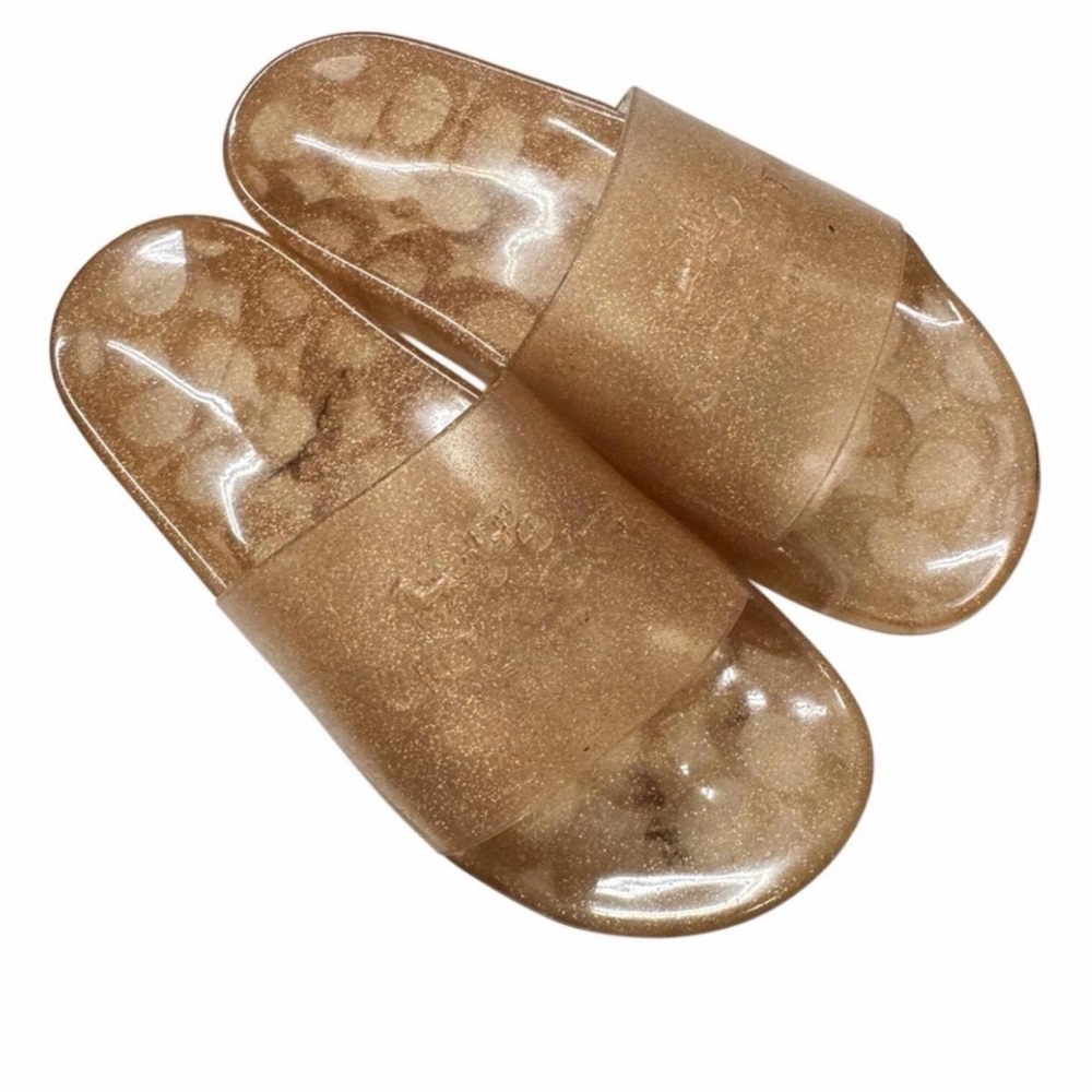 COACH Glitter Bronze Slide Sandals - Women - Picture 4 of 4